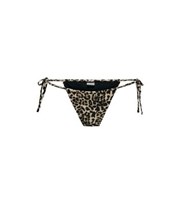 ONLY Brown Leopard Print Tie Side Bikini Bottoms
